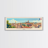 Montpellier France Wall Art, Panoramic Travel Poster, Panoramic Framed Canvas Print, City Wall Art, Wall Hanging Home Decor, Travel Art