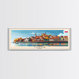 Torun Poland Travel Art, City Art, Framed Canvas Print or Metal Wall Art, Europe Travel Poster, Panoramic Wall Art, Extra Wide Wall Art