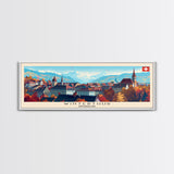 Winterthur Switzerland Travel Art, City Art, Framed Canvas Print or Metal Wall Art, Europe Travel Poster, Panoramic Wall Art, Extra Wide Wall Art