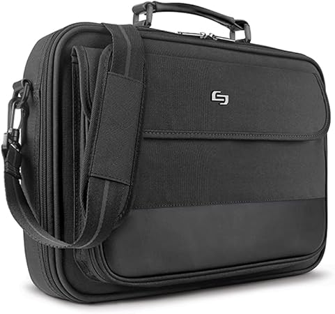 Rockefeller 15.6 Inch Laptop Slim Brief, Black, by Solo