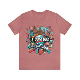 "I Travel To Shop" full color T-shirt