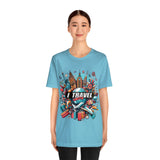 "I Travel To Shop" full color T-shirt