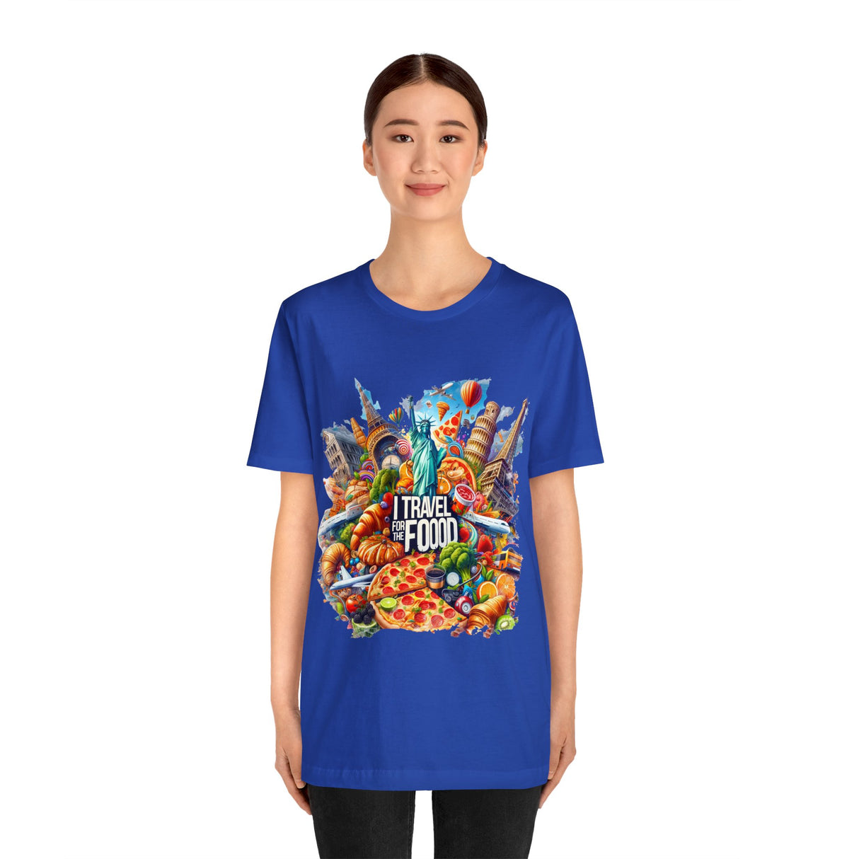 "I Travel for The Food" full color T-shirt