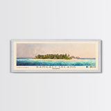 Rangali Island, Maldives Watercolor Beach Print, Vacation Gift, Maldives Wall Art, Framed Canvas Print, Framed Beach Painting