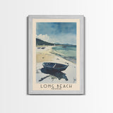 Long Beach, Vietnam Watercolor Beach Print, Vacation Gift, Vietnam Wall Art, Beach Painting, Beach Decor, Beach Painting