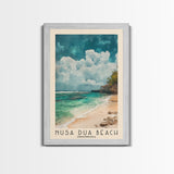 Nusa Dua Beach, Indonesia Watercolor Beach Print, Vacation Gift, Indonesia Wall Art, Beach Painting, Beach Decor, Beach Painting