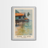 Rawa Island, Malaysia Watercolor Beach Print, Vacation Gift, Malaysia Wall Art, Beach Painting, Beach Decor, Beach Painting