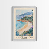 Repulse Bay Beach, Hong Kong Watercolor Beach Print, Vacation Gift, Hong Kong Wall Art, Beach Painting, Beach Decor, Beach Painting