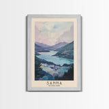 Sanna, Scotland Watercolor Print, Vacation Gift, Scotland Wall Art, Beach Painting, Beach Decor, Large Wall Art, Wood Frame Art