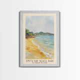 Smith Bay Beach Park, US Virgin islands Watercolor Beach Print, Vacation Gift, US Virgin islands Wall Art, Beach Painting, Beach Decor, Beach Painting