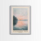 Steinhuder Meer, Germany Watercolor Beach Print, Vacation Gift, Germany Wall Art, Framed Canvas Print, Framed Beach Painting