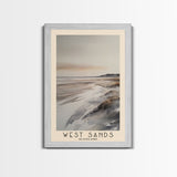 West Sands, Scotland Watercolor Beach Print, Vacation Gift, Scotland Wall Art, Beach Painting, Beach Decor, Beach Painting