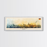 Essen Germany Travel Print Wall Art, Panoramic City Art, Travel Art, Wall Decor, Vacation Gift, Framed Canvas Print Or Metal Art