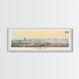 Foggia Italy Wall Art, Panoramic Travel Poster, Panoramic Framed Canvas Print, City Wall Art, Wall Hanging Home Decor, Travel Art