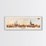 Genk Belgium Travel Print Wall Art, Panoramic City Art, Travel Art, Wall Decor, Vacation Gift, Framed Canvas Print Or Metal Art