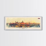 Krakow Poland Travel Art, City Art, Framed Canvas Print or Metal Wall Art, Europe Travel Poster, Panoramic Wall Art, Extra Wide Wall Art