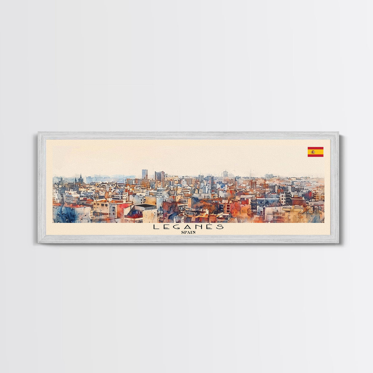 Leganes Spain Wall Art, Panoramic Travel Poster, Panoramic Framed Canvas Print, City Wall Art, Wall Hanging Home Decor, Travel Art