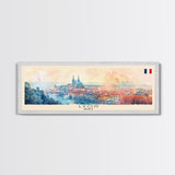 Lyon France Travel Print Wall Art, Panoramic City Art, Travel Art, Wall Decor, Vacation Gift, Framed Canvas Print Or Metal Art