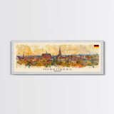 Nuremberg Germany Travel Art, City Art, Framed Canvas Print or Metal Wall Art, Europe Travel Poster, Panoramic Wall Art, Extra Wide Wall Art