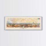 Parma Italy Wall Art, Panoramic Travel Poster, Panoramic Framed Canvas Print, City Wall Art, Wall Hanging Home Decor, Travel Art