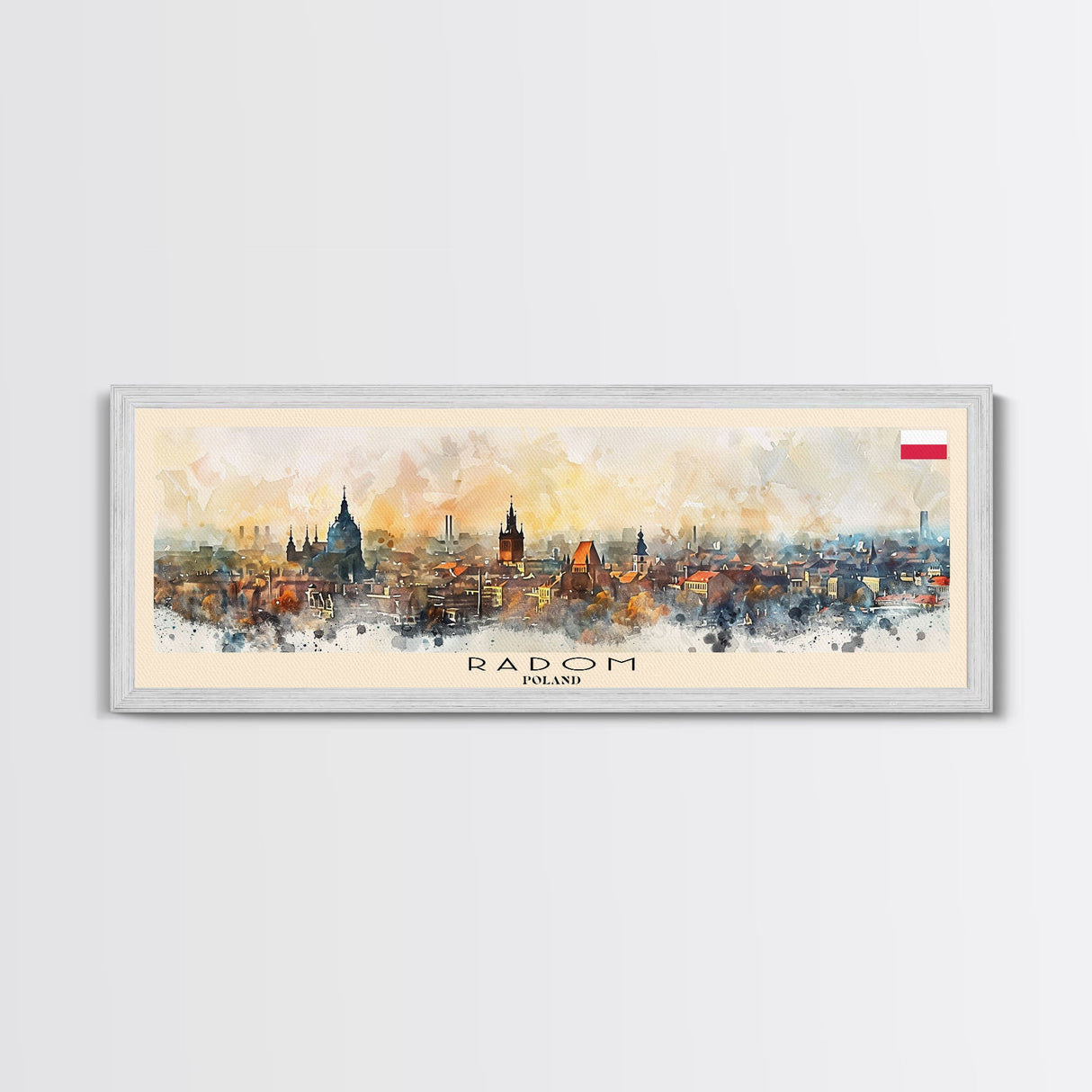 Radom Poland Travel Print Wall Art, Panoramic City Art, Travel Art, Wall Decor, Vacation Gift, Framed Canvas Print Or Metal Art