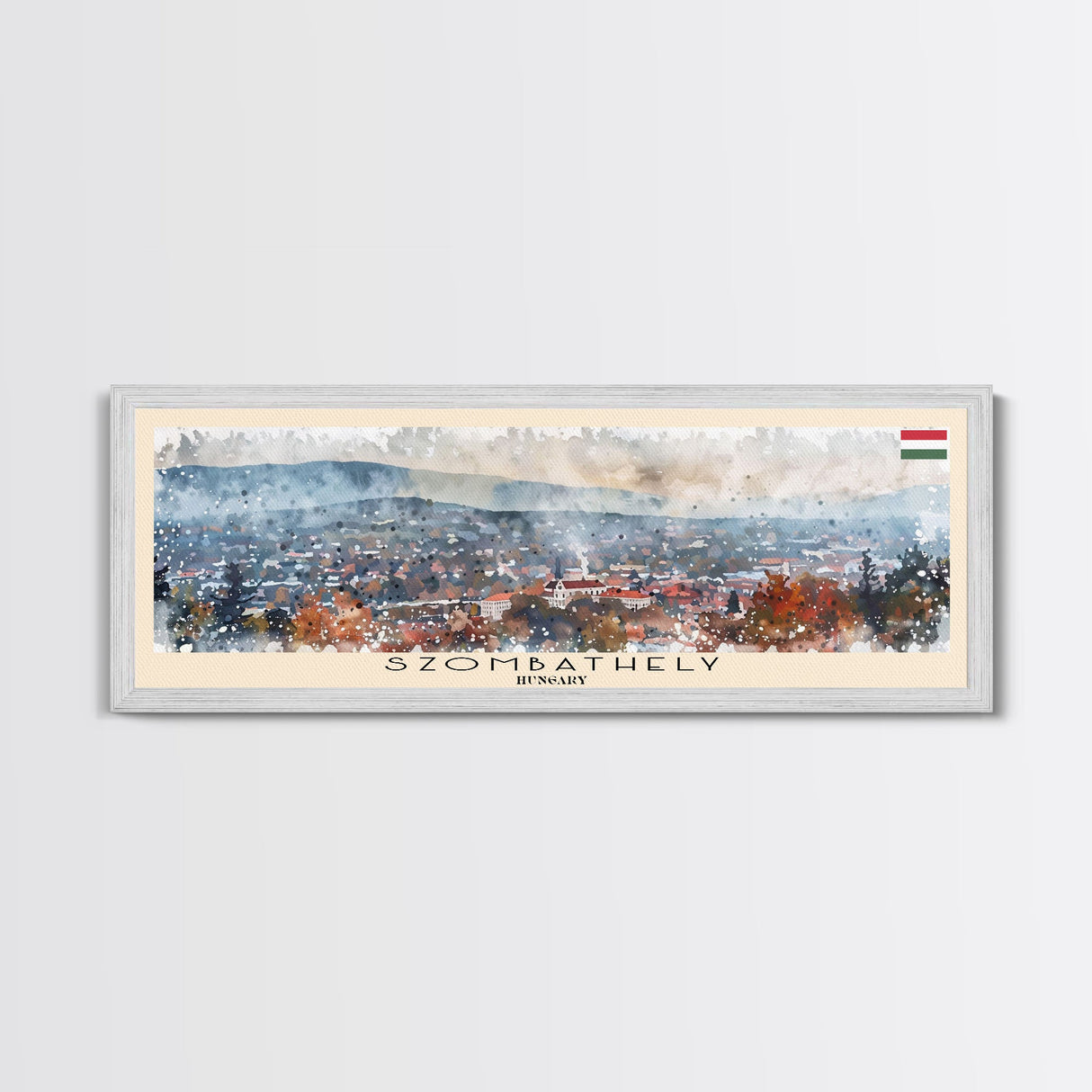 Szombathely Hungary Travel Print Wall Art, Panoramic City Art, Travel Art, Wall Decor, Vacation Gift, Framed Canvas Print Or Metal Art