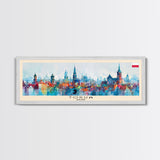 Torun Poland Travel Art, City Art, Framed Canvas Print or Metal Wall Art, Europe Travel Poster, Panoramic Wall Art, Extra Wide Wall Art