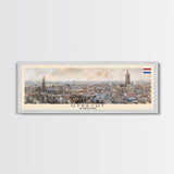 Utrecht Netherlands Travel Print Wall Art, Panoramic City Art, Travel Art, Wall Decor, Vacation Gift, Framed Canvas Print Or Metal Art