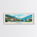 Cazin Bosnia Travel Art, City Art, Framed Canvas Print or Metal Wall Art, Europe Travel Poster, Panoramic Wall Art, Extra Wide Wall Art