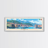 Genoa Italy Travel Art, City Art, Framed Canvas Print or Metal Wall Art, Europe Travel Poster, Panoramic Wall Art, Extra Wide Wall Art