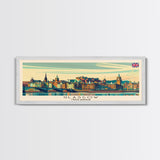 Glasgow United Kingdom Travel Art, City Art, Framed Canvas Print or Metal Wall Art, Europe Travel Poster, Panoramic Wall Art, Extra Wide Wall Art