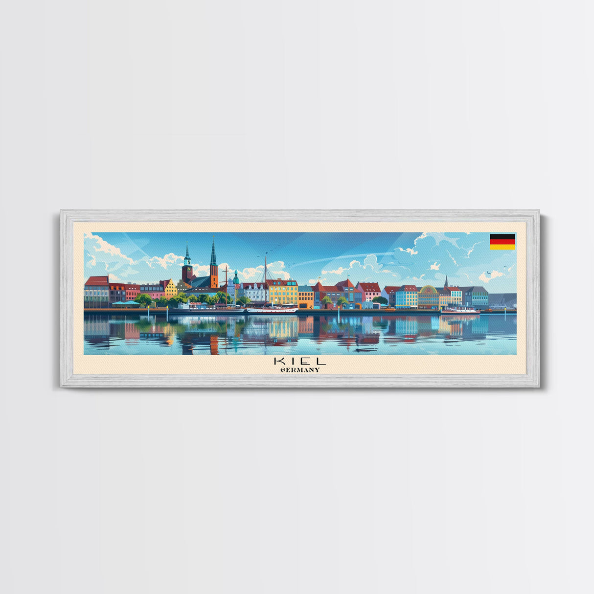 Kielce Poland Wall Art, Panoramic Travel Poster, Panoramic Framed Canvas Print, City Wall Art, Wall Hanging Home Decor, Travel Art