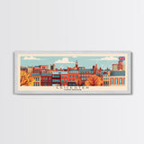 Leicester United Kingdom Travel Art, City Art, Framed Canvas Print or Metal Wall Art, Europe Travel Poster, Panoramic Wall Art, Extra Wide Wall Art