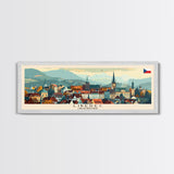 Liberec Czech Republic Travel Art, City Art, Framed Canvas Print or Metal Wall Art, Europe Travel Poster, Panoramic Wall Art, Extra Wide Wall Art