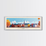 Linkoping Sweden Travel Art, City Art, Framed Canvas Print or Metal Wall Art, Europe Travel Poster, Panoramic Wall Art, Extra Wide Wall Art