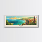 Nice France Travel Art, City Art, Framed Canvas Print or Metal Wall Art, Europe Travel Poster, Panoramic Wall Art, Extra Wide Wall Art