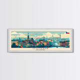 Ostrava Czech Republic Wall Art, Panoramic Travel Poster, Panoramic Framed Canvas Print, City Wall Art, Wall Hanging Home Decor, Travel Art