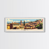 Parma Italy Wall Art, Panoramic Travel Poster, Panoramic Framed Canvas Print, City Wall Art, Wall Hanging Home Decor, Travel Art