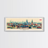 Poznan Poland Travel Art, City Art, Framed Canvas Print or Metal Wall Art, Europe Travel Poster, Panoramic Wall Art, Extra Wide Wall Art