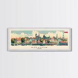 Rzeszow Poland Wall Art, Panoramic Travel Poster, Panoramic Framed Canvas Print, City Wall Art, Wall Hanging Home Decor, Travel Art