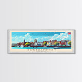 Southampton United Kingdom Wall Art, Panoramic Travel Poster, Panoramic Framed Canvas Print, City Wall Art, Wall Hanging Home Decor, Travel Art