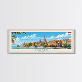 Szeged Hungary Travel Art, City Art, Framed Canvas Print or Metal Wall Art, Europe Travel Poster, Panoramic Wall Art, Extra Wide Wall Art