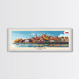 Torun Poland Travel Art, City Art, Framed Canvas Print or Metal Wall Art, Europe Travel Poster, Panoramic Wall Art, Extra Wide Wall Art