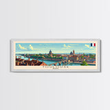 Toulouse Franc Wall Art, Panoramic Travel Poster, Panoramic Framed Canvas Print, City Wall Art, Wall Hanging Home Decor, Travel Art