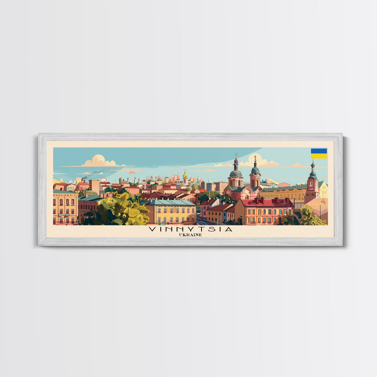 Vinnytsia Ukraine Travel Print Wall Art, Panoramic City Art, Travel Art, Wall Decor, Vacation Gift, Framed Canvas Print Or Metal Art