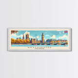 Westminster United Kingdom Wall Art, Panoramic Travel Poster, Panoramic Framed Canvas Print, City Wall Art, Wall Hanging Home Decor, Travel Art