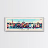 Wroclaw Poland Travel Print Wall Art, Panoramic City Art, Travel Art, Wall Decor, Vacation Gift, Framed Canvas Print Or Metal Art