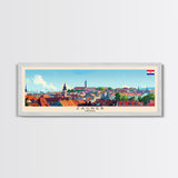 Zagreb Croatia Travel Art, City Art, Framed Canvas Print or Metal Wall Art, Europe Travel Poster, Panoramic Wall Art, Extra Wide Wall Art