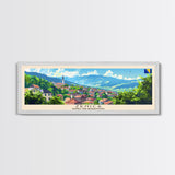 Zenica Bosnia Travel Print Wall Art, Panoramic City Art, Travel Art, Wall Decor, Vacation Gift, Framed Canvas Print Or Metal Art