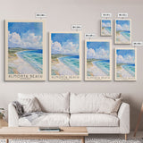 Almonta Beach, Australia Watercolor Beach Print, Vacation Gift, Australia Wall Art, Framed Canvas Print, Framed Beach Painting